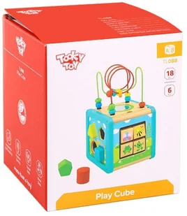 TOOKY TOY TOOKY TOY Drewniana Edukacyjna Kostka Manipulacyjna - wysyłka/odbiór osobisty w ciągu 24h TL088 - Samochody i pojazdy dla dzieci - miniaturka - grafika 4
