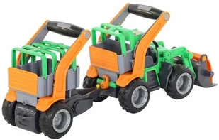 Wader POLESIE "GripTrucks", traktor-ładowarka z naczepą dla zwierząt (w siatce) POL-48417 - Samochody i pojazdy dla dzieci - miniaturka - grafika 5