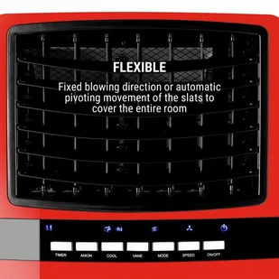 Wentylator OneConcept OneConcept Baltic Red schładzacz powietrza wentylator 65 W400 m/godz. pilot ACO-Baltic Red - Wentylatory - miniaturka - grafika 5