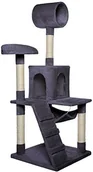 Drapaki dla kotów - dibea Drapak, drzewo wspinaczkowe dla kotów, sizal, wysokość 133 cm, kolory do wyboru, szary - miniaturka - grafika 1