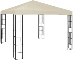 vidaXL Altana ze sznurem lampek, 3x3 m, kremowa! 3070320 - Altany ogrodowe - miniaturka - grafika 2