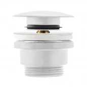 Korki do umywalek - Rea A2361 Okrągły Uniwersalny korek klik-klak white - miniaturka - grafika 1