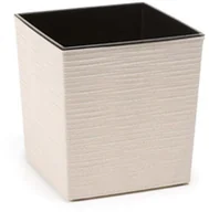 Donice - LAMELA Doniczka Juka ECO 25x25 cm dłuto biała - miniaturka - grafika 1