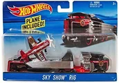 Samoloty i helikoptery - Mattel HOT WHEELS CIĘŻARÓWKA SKY SHOW RIG + SAMOLOT CGC28 - miniaturka - grafika 1