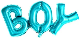 PartyDeco Balon foliowy "BOY", 26", niebieski, shp - Baby shower i roczek - miniaturka - grafika 2