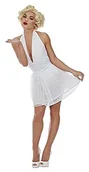 Stroje karnawałowe - Smiffys Smiffys 52274S oficjalnie licencjonowany kostium Marilyn Monroe Fever, damski, biały, 8-10 52274S - miniaturka - grafika 1