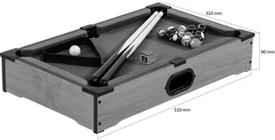 MAKSTOR.pl CZARNY MINI STÓŁ BILARDOWY POOL BILARD + AKCESORIA 2003012 (20030122) - Stoły bilardowe i akcesoria - miniaturka - grafika 5