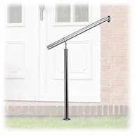 Kosze na śmieci - Relaxdays stojak na schody ze stali nierdzewnej, do stosowania wewnątrz i na zewnątrz, między 80-150 cm, z uchwytami ściennymi + metalowymi kołkami, srebrny, srebro, 800 mm (10022622_796) - miniaturka - grafika 1