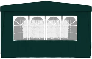 vidaXL Namiot imprezowy ze ściankami, 4x4 m, zielony, 90 g/m - Pawilony ogrodowe - miniaturka - grafika 8