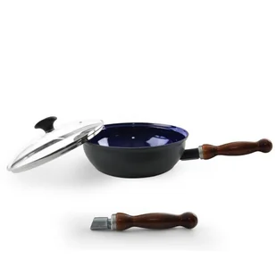 Patelnia emaliowana z pokrywką 26cm CZESKIE ŻELIWO 112932 - Patelnie - miniaturka - grafika 2