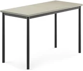 Meble do szkół i przedszkoli - AJ Produkty Stół SONITUS, 1200x600x760 mm, jasno szare linoleum, antracyt - miniaturka - grafika 1