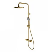 Zestawy prysznicowe - Omnires Y1244LUXL GL Zestaw natynkowy prysznicowy termostatyczny ZŁOTY - miniaturka - grafika 1