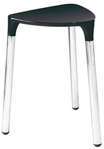 Gedy Taboret łazienkowy 37x43,5x32,3cm, czarny/chrom YANNIS SH/ 217214 - Akcesoria łazienkowe - miniaturka - grafika 3