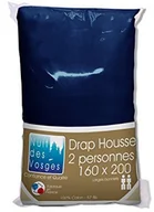 Prześcieradła - Nuit des Vosges Nuit wogezy 2099836 cotoval prześcieradło z gumką Uni bawełna granatowy 160x200 cm 2099836 - miniaturka - grafika 1