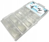 Sztuczne paznokcie i akcesoria - Tipsy Satin Clear Przeźroczyste Kasetka 100szt - miniaturka - grafika 1