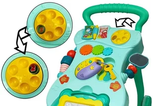 LEAN Pchacz Dziecięcy ze znikopisem turkusowy LT-5996-0 - Pchacze - miniaturka - grafika 4