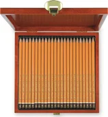 Ołówki - Koh-I-Noor Koh-I-Noor Koh-i-Noor Zestaw Ołówków Grafitowych Seria 1500 Kasetka Drewniana 1504 uniwersalny 00048KH - miniaturka - grafika 1