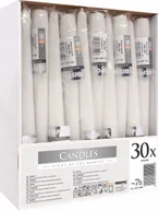 Świece - Bispol Świeca stołowa stożek 7H 24,5CM S30-1/30 BIAŁA 30szt BISPOL1003 - miniaturka - grafika 1