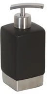Mydelniczki i dozowniki mydła - MSV nhale 140746 dozownik do mydła, kamień ceramiczny/stal nierdzewna/dobrze, 6,5 x 6,5 x 17 cm, matowa, czarna 1330/140746 - miniaturka - grafika 1