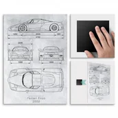 Plakaty - Pix4home Plakat metalowy Ferrari Enzo Projekt Stone L POS-L-03014 - miniaturka - grafika 1