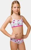 Majtki dla dzieci - Jadea KOMPLET - dziewczęcy top i figi Lovely - miniaturka - grafika 1