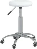 Fotele i krzesła biurowe - vidaXL Obrotowe krzesło biurowe, białe, sztuczna skóra - miniaturka - grafika 1