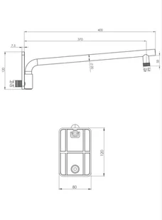 Deante Cascada Wylewka ścienna ruchoma Bianco NAC A40K NAC A40K - Wylewki do baterii - miniaturka - grafika 3