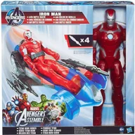 Figurki dla dzieci - Hasbro A7363 Avengers Iron Man figurka + pojazd A7363 - miniaturka - grafika 1