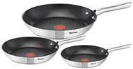 Patelnie - Tefal DUETTO przyczepna blacha patelnia-zestaw, stal nierdzewna/czarna, 28 cm CM, 3-jednostek A704S3 - miniaturka - grafika 1