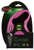 Smycze dla psów - Flexi New Classic Smycz taśma M 5m różowa [FL-2237] - miniaturka - grafika 1
