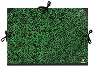 Teczki i skoroszyty - Clairefontaine Clairefontaine 32000C teczka na rysunki Annonay, z tasiemkami, bez wewnętrznych klap, tył 30 mm, DIN A3+, wymiary wewnętrzne: 29,7 x 42 cm, wymiary zewnętrzne: 32 x 45 cm zielona marmurkowana 1 sztuka 32000C - miniaturka - grafika 1