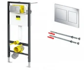 Stelaże i zestawy podtynkowe do WC - Viega 792596 Visign Prevista Dry zestaw Stelaż + mocowanie + przycisk chrom - miniaturka - grafika 1