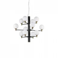Lampy sufitowe - Ideal Lux Żyrandol Copernico SP12 197319 nowoczesna oprawa w kolorze czarnym 197319 - miniaturka - grafika 1