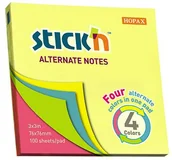 Etykiety samoprzylepne i bloki etykiet - NOTES SAMOP. HOPAX 76*76  NEON 4 KOLORY 21822 48836 - miniaturka - grafika 1