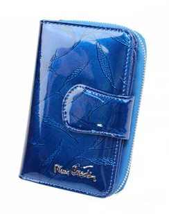 Pierre Cardin Portfel Damski Skóra Naturalna Z Suwakiem Piórnik 13 cm Lakierowany - Portfele - miniaturka - grafika 16