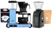 Ekspresy do kawy - Moccamaster Zestaw Ekspres Pastel Blue + Młynek Baratza + Kawa i filtry - miniaturka - grafika 1