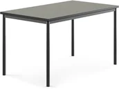 Meble do szkół i przedszkoli - AJ Produkty Stół SONITUS, 1400x800x760 mm, ciemno szare linoleum, antracyt - miniaturka - grafika 1