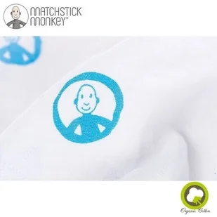 Matchstick Monkey Matchstick Monkey, Otulacz z gryzakiem, bawełniany, Niebieskie Małpki, 120x120 cm, 2 szt. - Otulacze - miniaturka - grafika 6