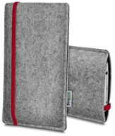 Etui i futerały do telefonów - stilbag torba filcowa "Leon" do Apple iPhone 7  kolor: jasnoszary, czerwony amazon_LEON_ApiPhone7_HeRt_L08 - miniaturka - grafika 1