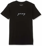 Koszulki męskie - Mister Tee T-shirt męski Pray Emb czarny czarny X-S MT887 - miniaturka - grafika 1