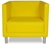 Inne - Roman Orlik - Zakład Tapicerski Fotel KUBA - eko skóra kolor żółty - miniaturka - grafika 1