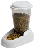 Miski dla psów - Ferplast dozownik pokarmu Zenith dla kotów i psów/wysokiej jakości dozownik z przezroczystym zbiornikiem do napełniania/kolor: biały/rozmiar: 3 litry, biały - miniaturka - grafika 1