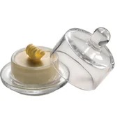 Wyposażenie lokali gastronomicznych - APS Maselniczka ze szklaną pokrywką | średnica 90x(H)90mm GK864 - miniaturka - grafika 1
