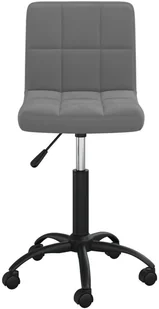 Fotel biurowy, krzesło biurowe vidaXL Obrotowe krzesło biurowe, szare, tapicerowane aksamitem! 334357 - Fotele i krzesła biurowe - miniaturka - grafika 4