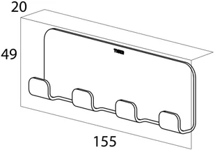 Tiger Wieszak na ręczniki Colar, srebrny, 1314730946 Coram - Wieszaki łazienkowe - miniaturka - grafika 5