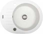 Zlewozmywaki - Brenor Granitowy Zlewozmywak CAME biały camebi - miniaturka - grafika 1