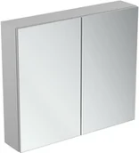 Szafki łazienkowe - Ideal Standard Mirror+light Szafka z lustrem ścienna 80x70 cm efekt aluminium T3442AL - miniaturka - grafika 1