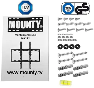 MOUNTY KOMPAKTOWY UCHWYT WIESZAK ŚCIENNY DO TV LCD PLAZMY - Uchwyty do telewizora - miniaturka - grafika 2