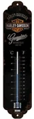 Dekoracje domu - Nostalgic-Art Harley-Davidson Genuine logo  termometr  6,5 x 28 cm 80140 - miniaturka - grafika 1