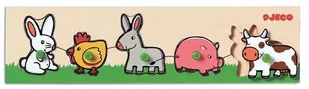 Djeco Puzzle drewniane z uchwytami Farma - Puzzle - miniaturka - grafika 2